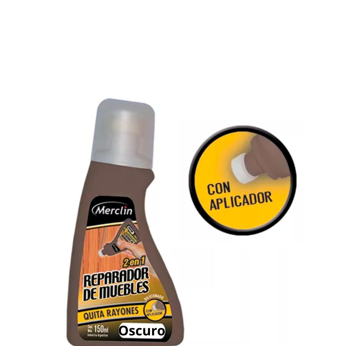GENERICO - Reparador de muebles quita rayones 150ml Merclin Oscuro