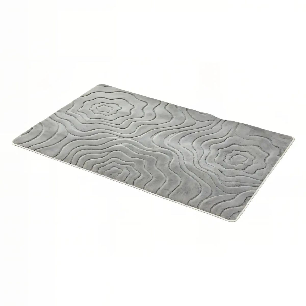 GENERICO - ALFOMBRA  DE ONDAS 80CMX120CM COLOR GRIS