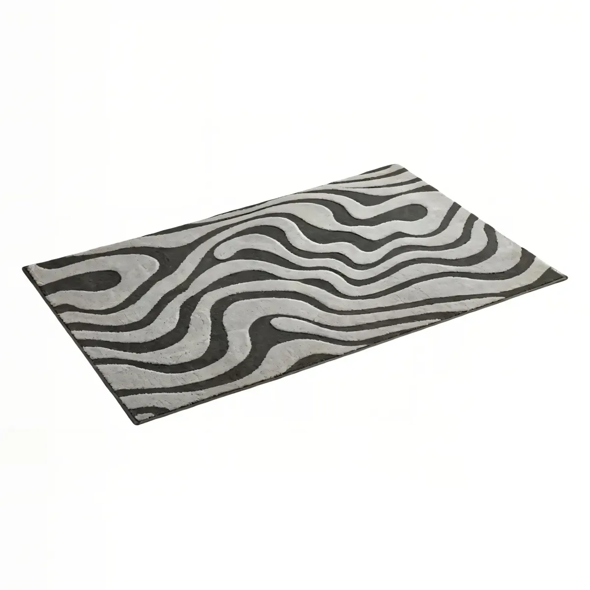 GENERICO - SET DE 2 ALFOMBRAS   DE CEBRA 80CMX120CM BICOLOR