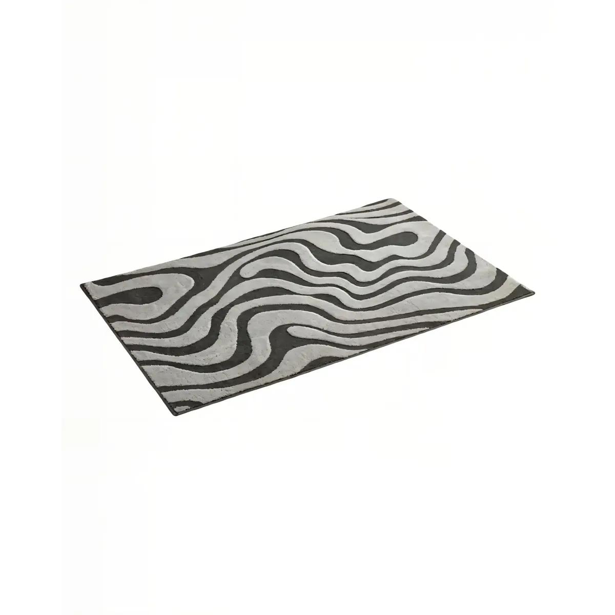 GENERICO - SET DE 2 ALFOMBRAS   DE CEBRA 80CMX120CM BICOLOR