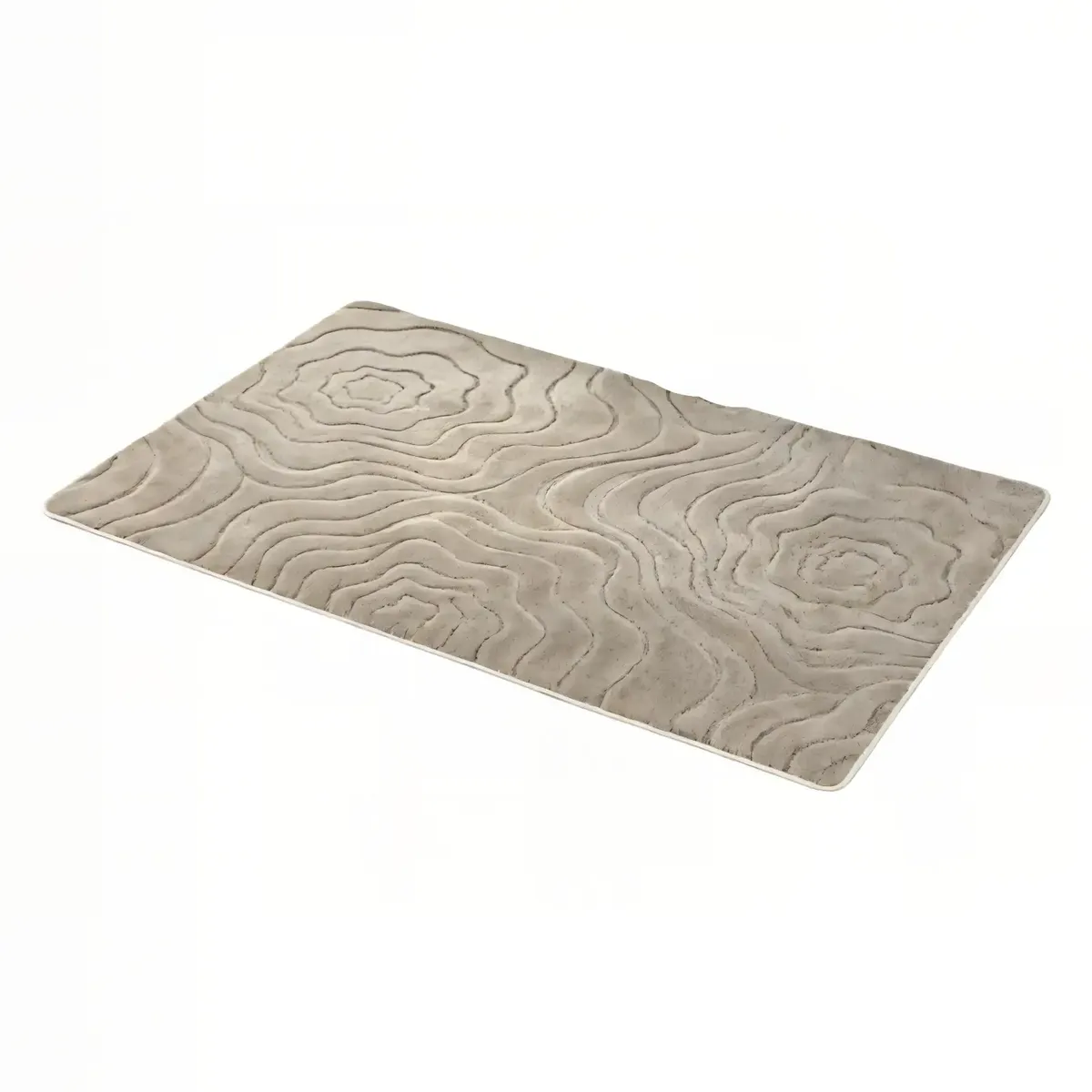 GENERICO - SET DE 2 ALFOMBRAS   DE ONDAS 80CMX120CM COLOR BEIGE