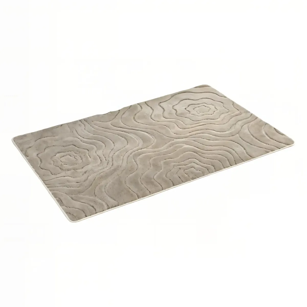 GENERICO - SET DE 2 ALFOMBRAS   DE ONDAS 80CMX120CM COLOR BEIGE