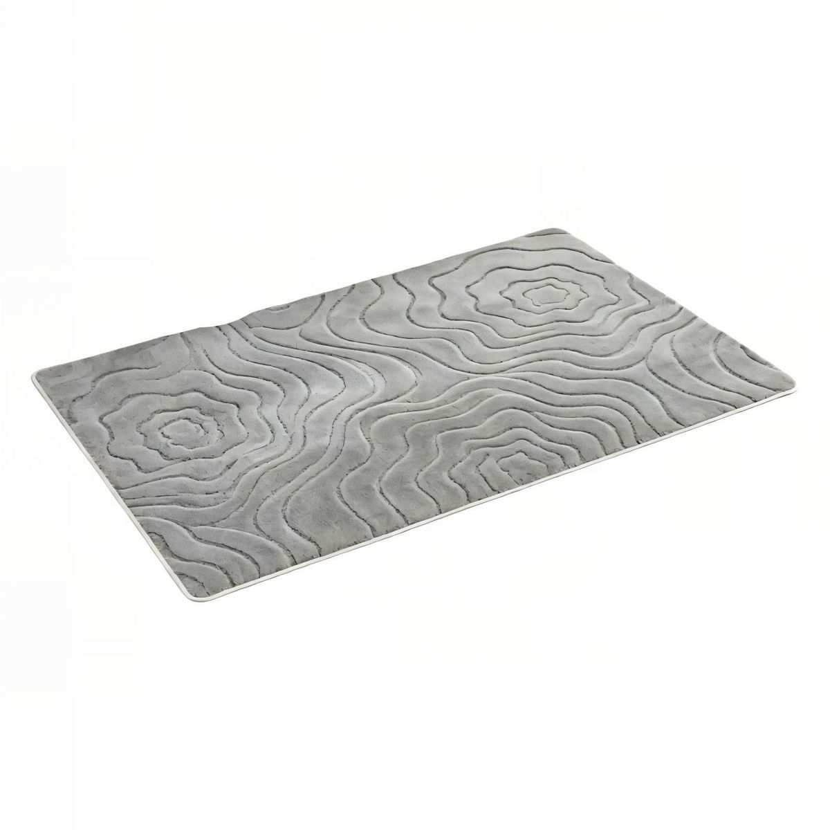 GENERICO - SET DE 2 ALFOMBRAS   DE ONDAS 80CMX120CM COLOR GRIS