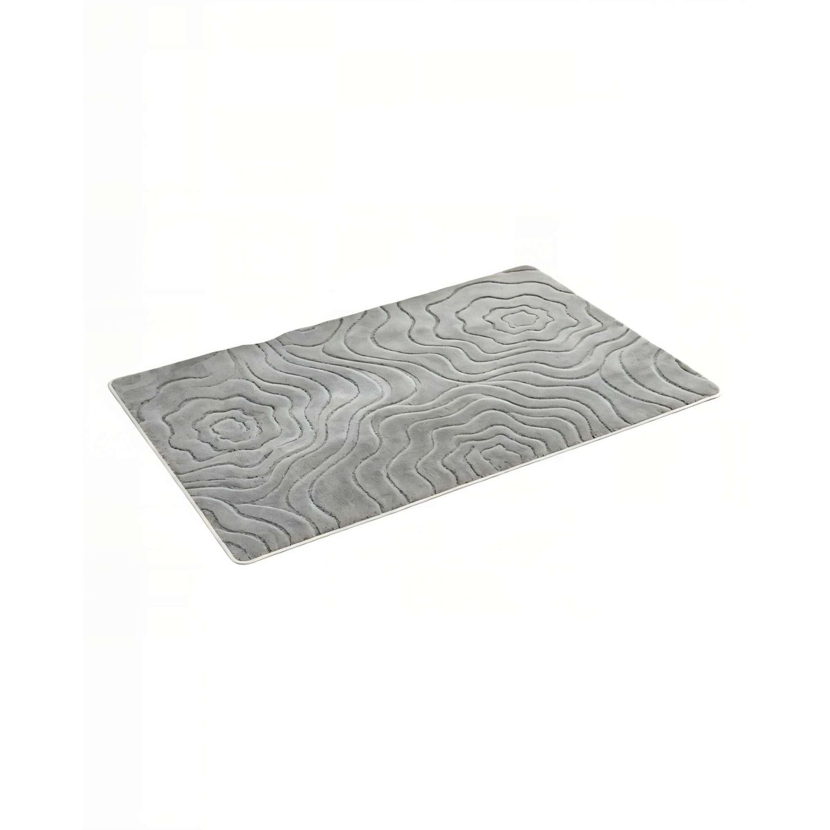 GENERICO - SET DE 2 ALFOMBRAS   DE ONDAS 80CMX120CM COLOR GRIS