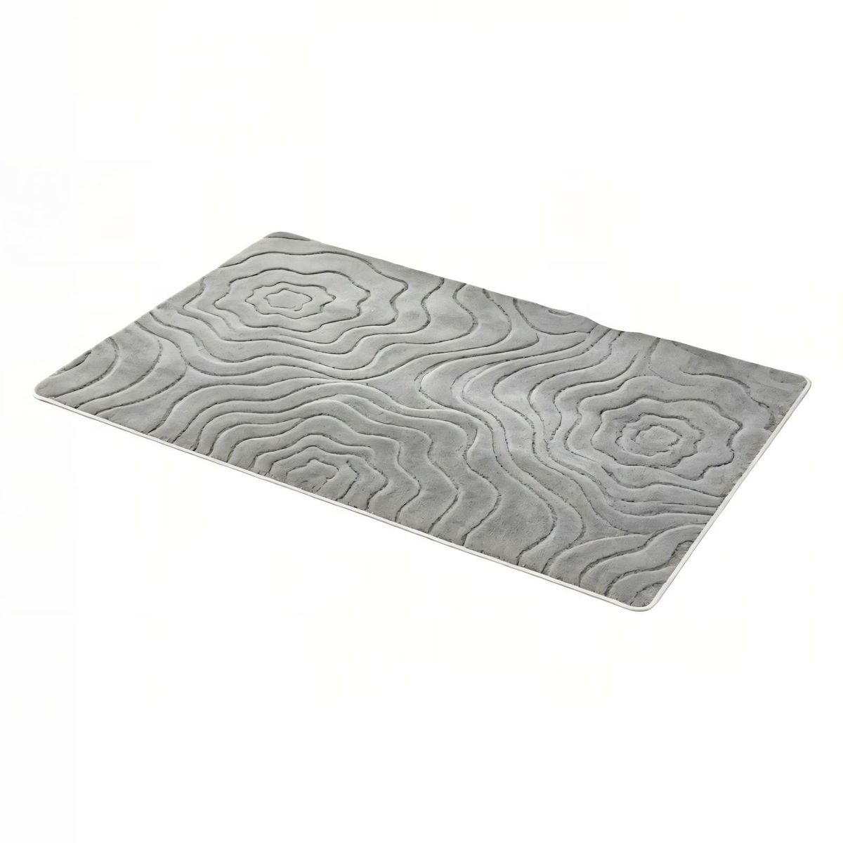 GENERICO - SET DE 2 ALFOMBRAS   DE ONDAS 80CMX120CM COLOR GRIS