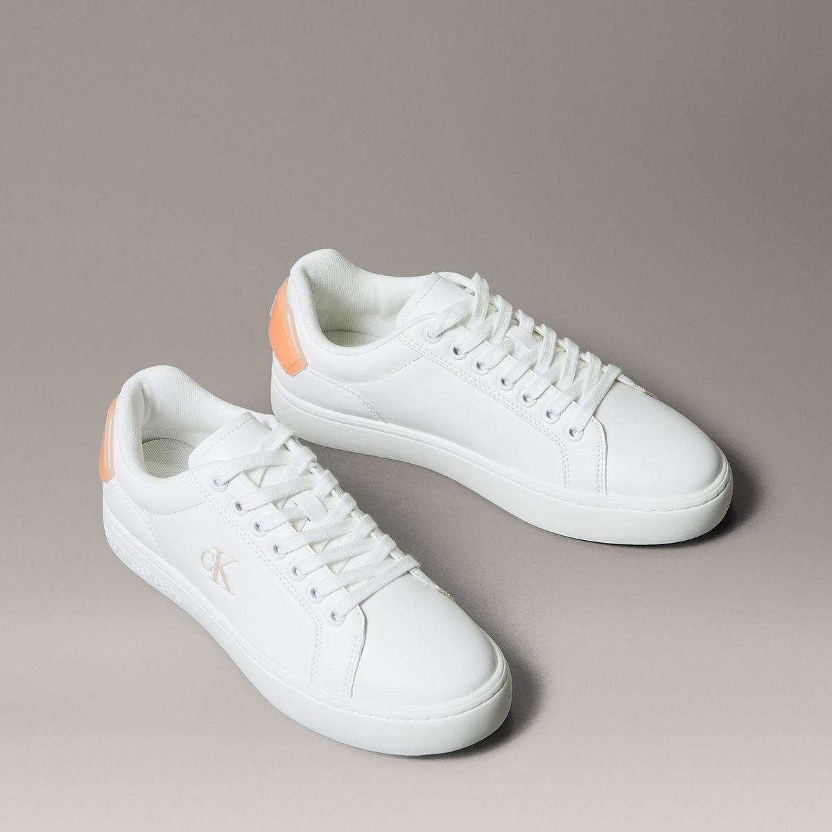 CALVIN KLEIN - Zapatillas Classic Cupsole de Cuero Blanco Calvin Klein