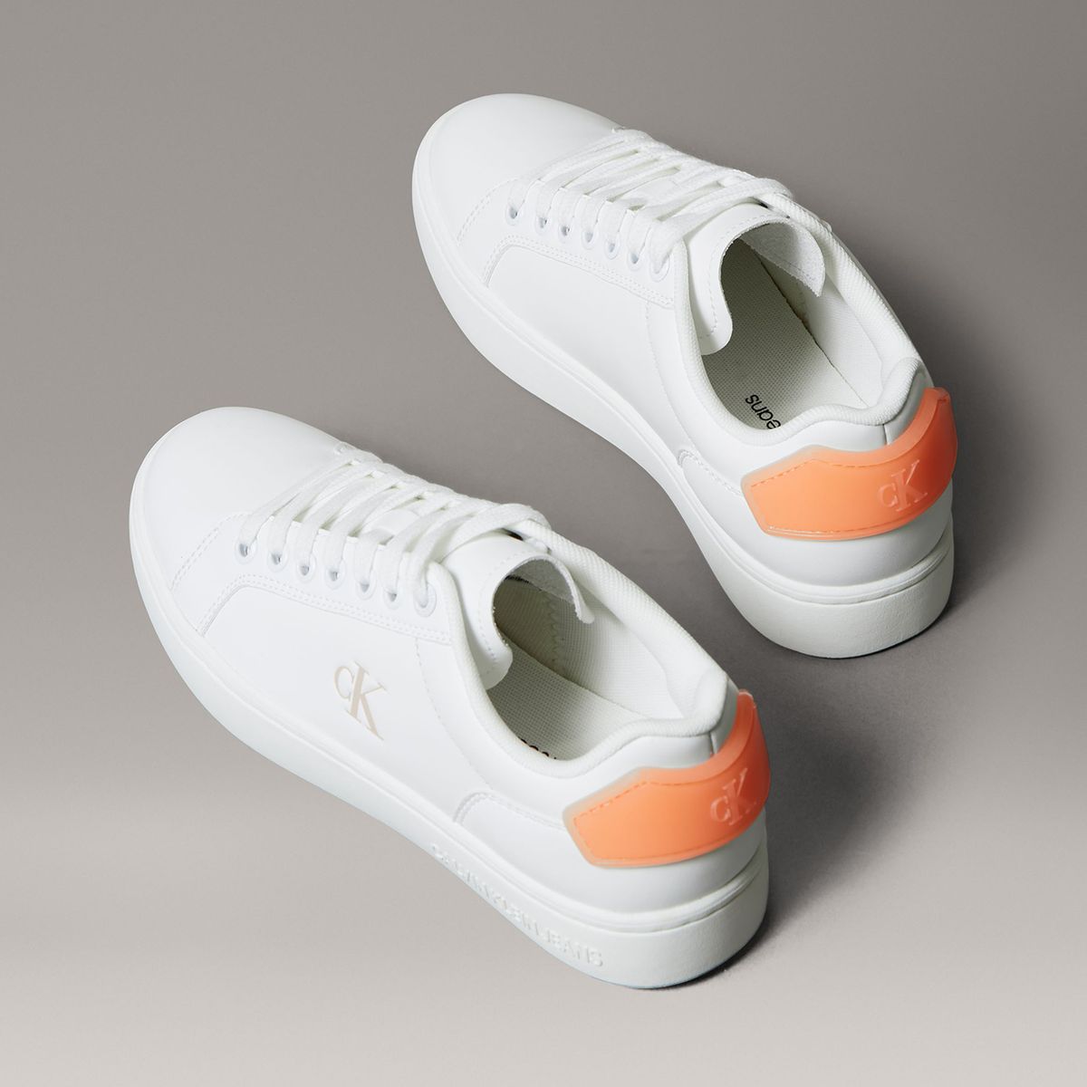 CALVIN KLEIN - Zapatillas Classic Cupsole de Cuero Blanco Calvin Klein