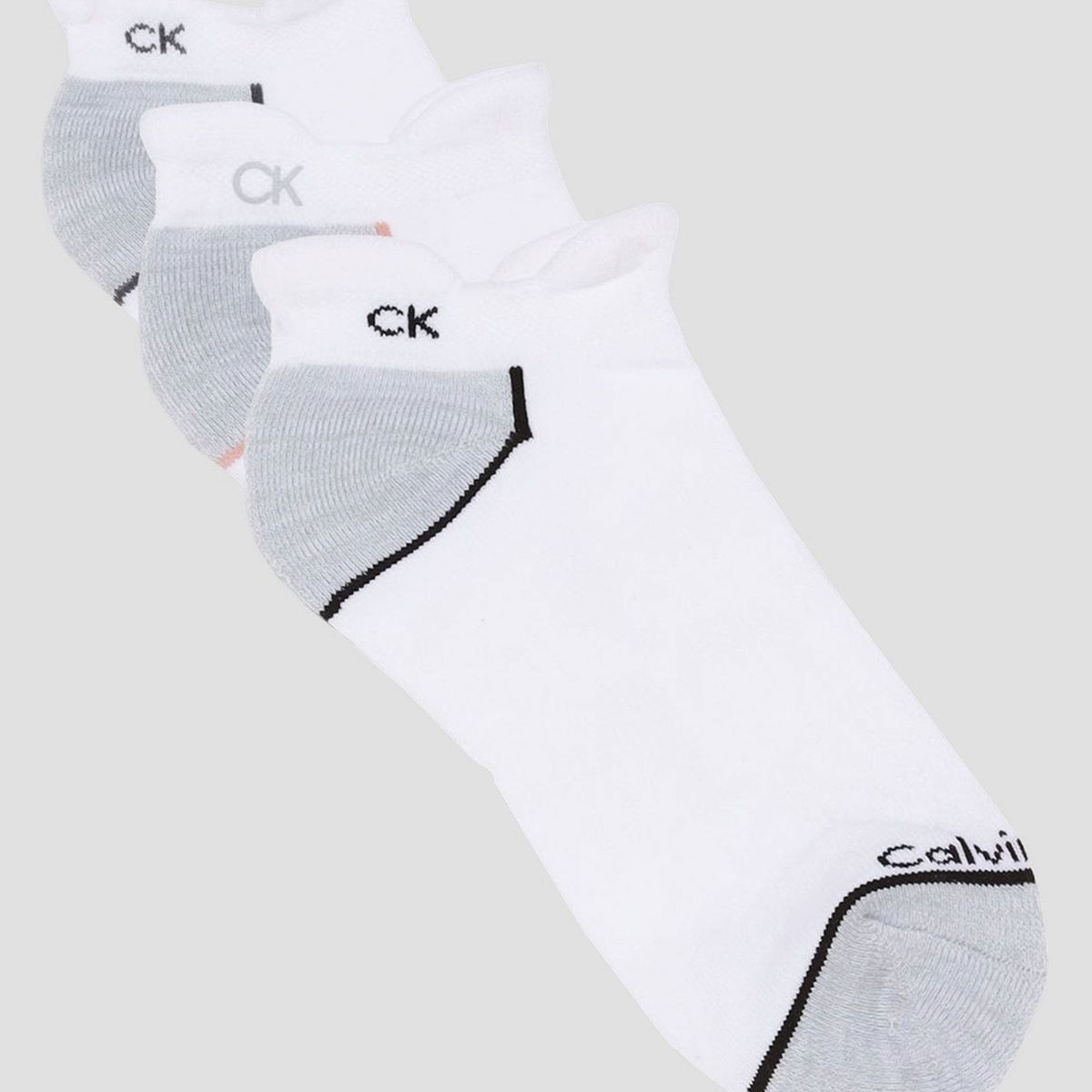 CALVIN KLEIN - Pack de 3 Calcetines Invisibles Blanco Calvin Klein