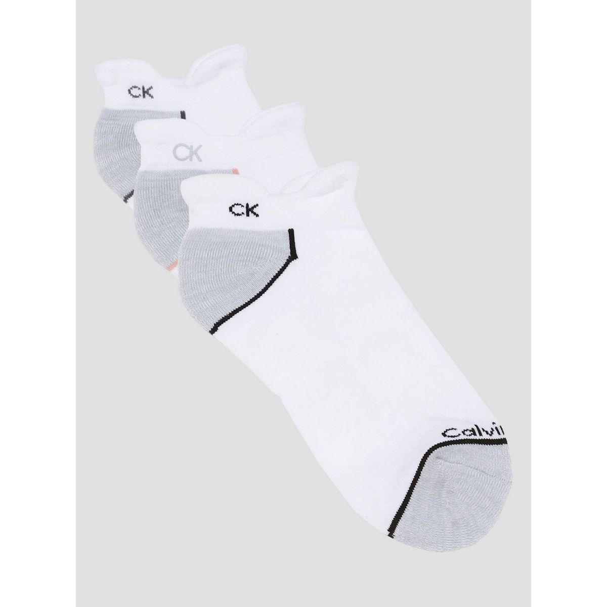 CALVIN KLEIN - Pack de 3 Calcetines Invisibles Blanco Calvin Klein