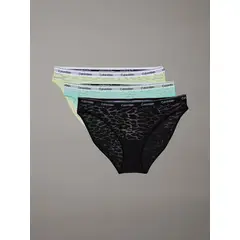 CALVIN KLEIN - Pack de 3 Calzones Bikini Icon Lace Multicolor