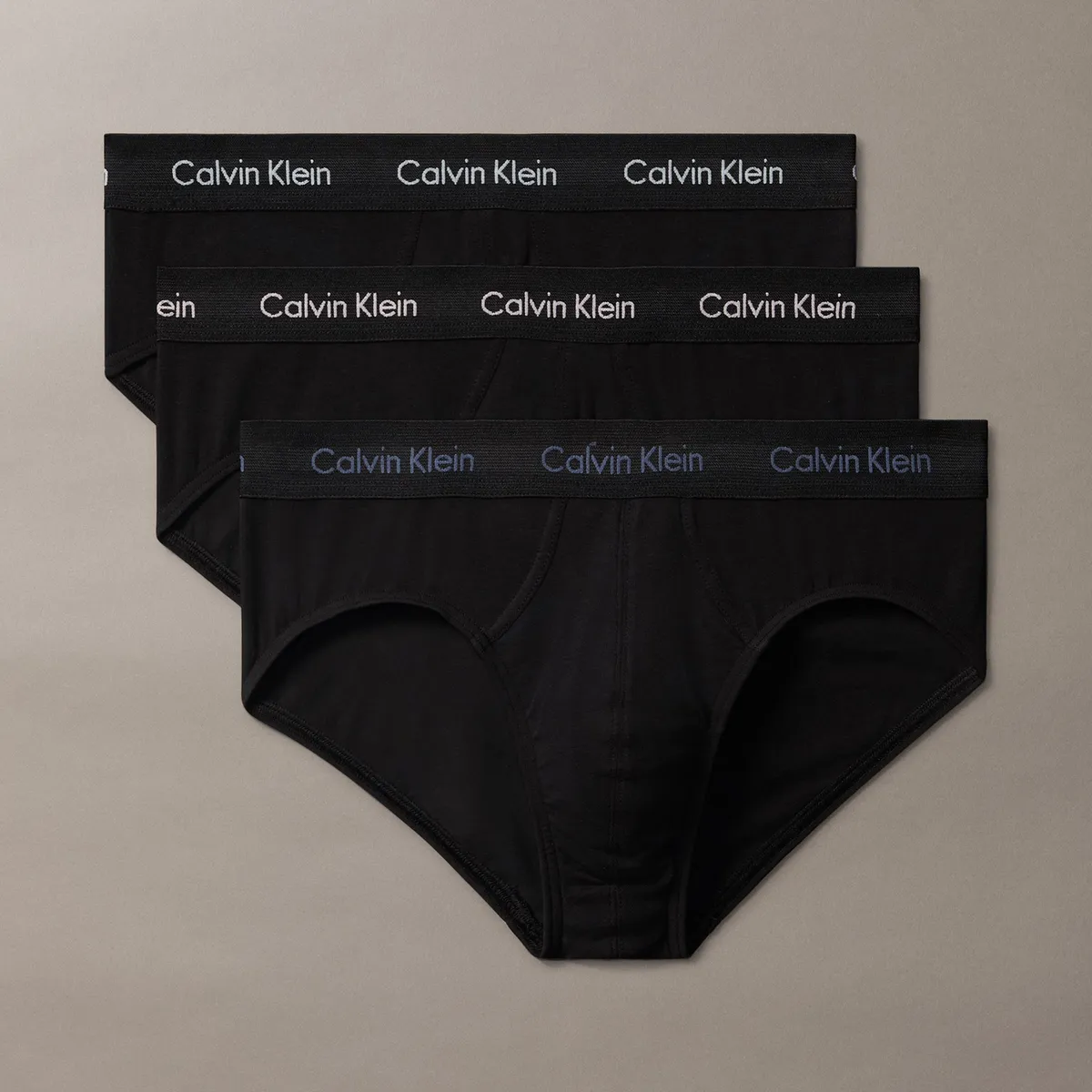 CALVIN KLEIN - Pack de 3 Slips Cotton Stretch Negro Calvin Klein