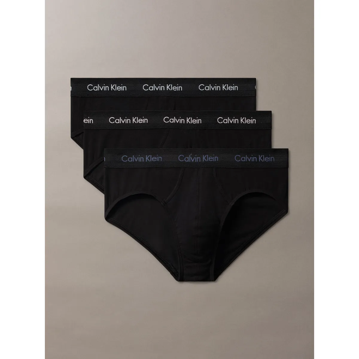 CALVIN KLEIN - Pack de 3 Slips Cotton Stretch Negro Calvin Klein