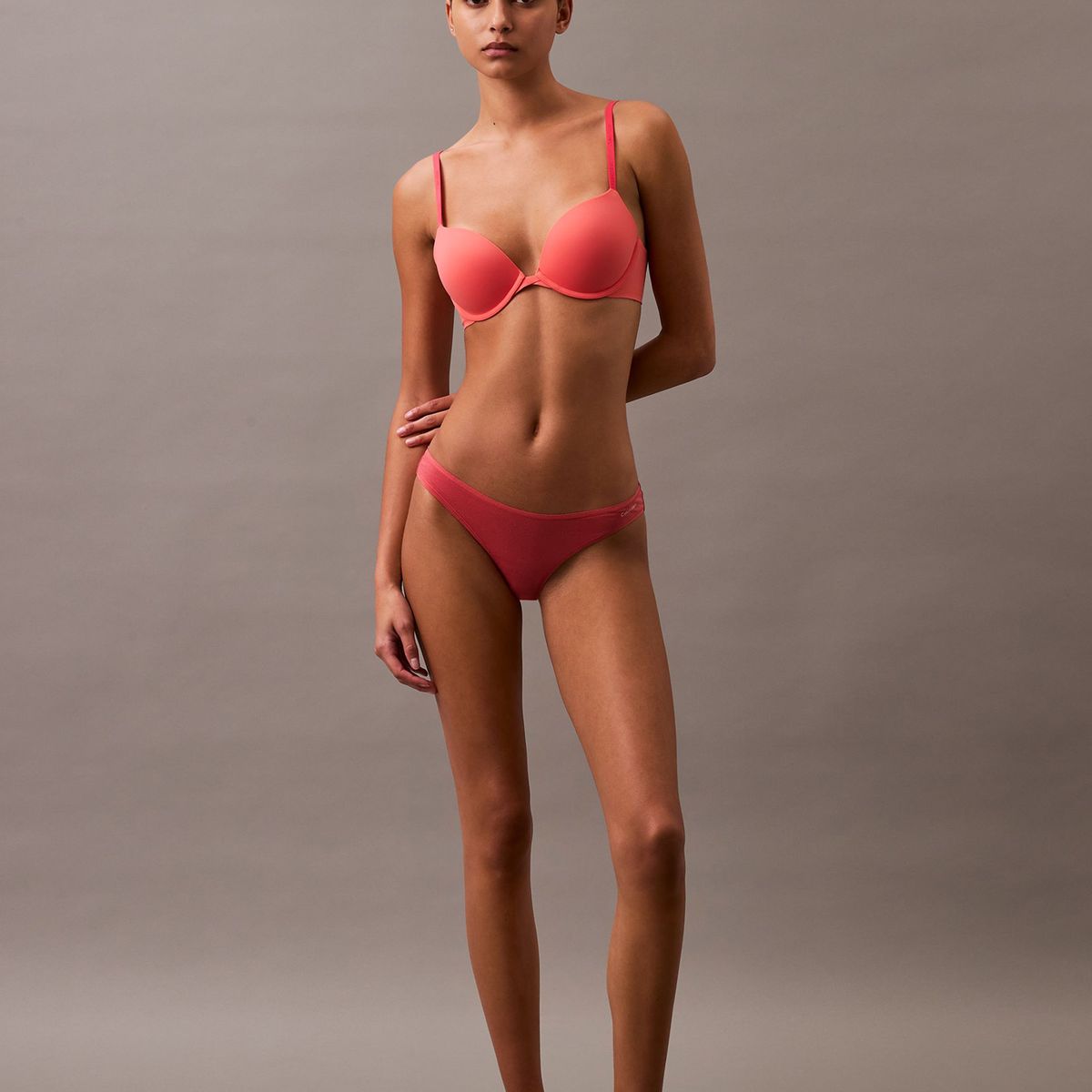 CALVIN KLEIN - Calzón Bikini Ideal Cotton Coral Calvin Klein