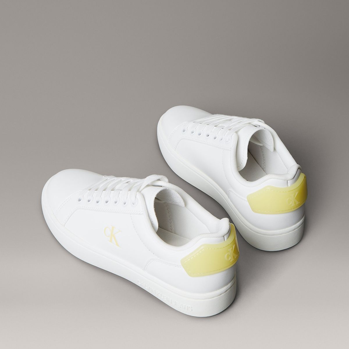 CALVIN KLEIN - Zapatillas Classic Cupsole de Cuero Blanco Calvin Klein