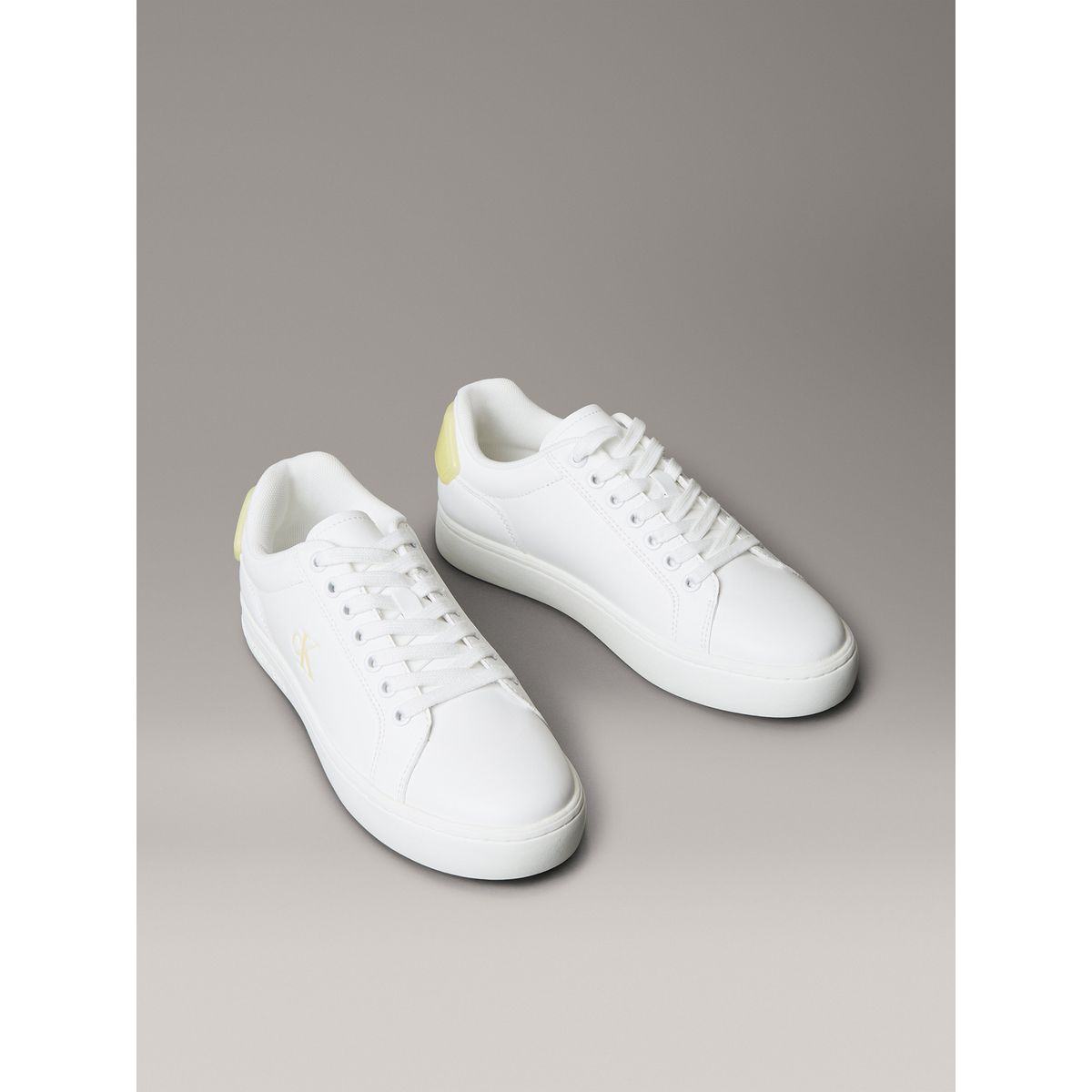 CALVIN KLEIN - Zapatillas Classic Cupsole de Cuero Blanco Calvin Klein