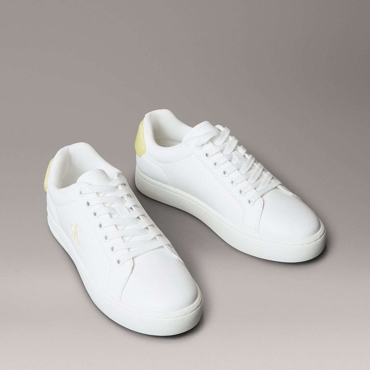 CALVIN KLEIN - Zapatillas Classic Cupsole de Cuero Blanco Calvin Klein