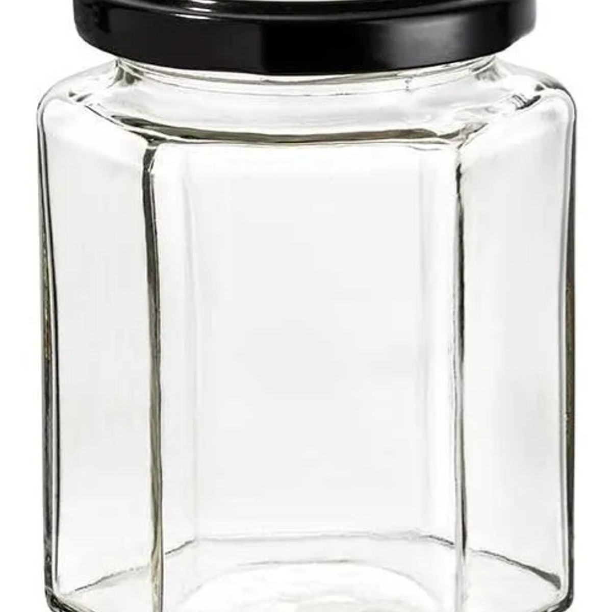 GENERICO - Botella Vidrio Tapa Negra 380ml Frasco Mediano Multiusos 380ml