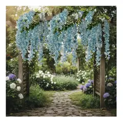 GENERICO - Pack 12 Flores Colgantes Celestes