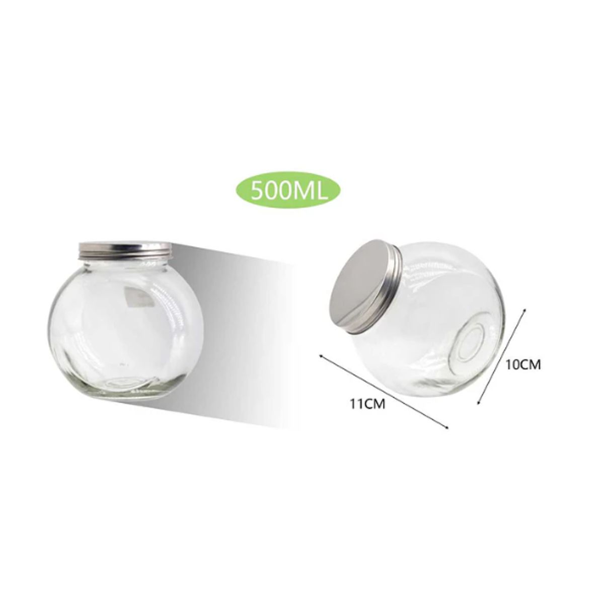 GENERICO - Tarro Sellado Vidrio 500ml Frasco Cocina Multiusos Hogar 500ml