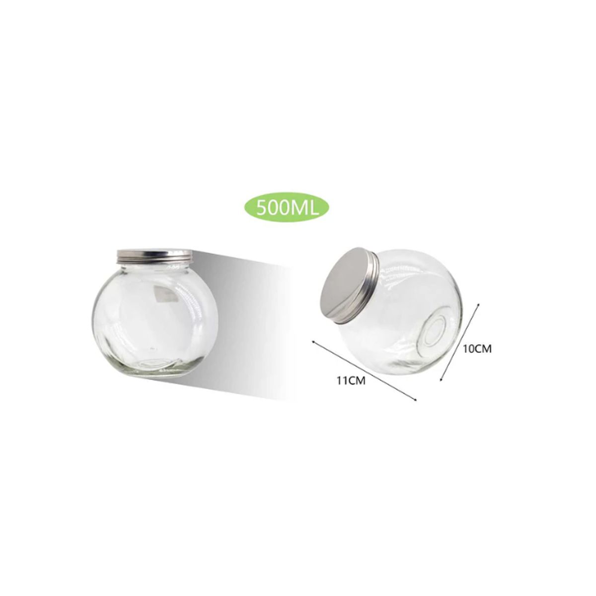 GENERICO - Tarro Sellado Vidrio 500ml Frasco Cocina Multiusos Hogar 500ml