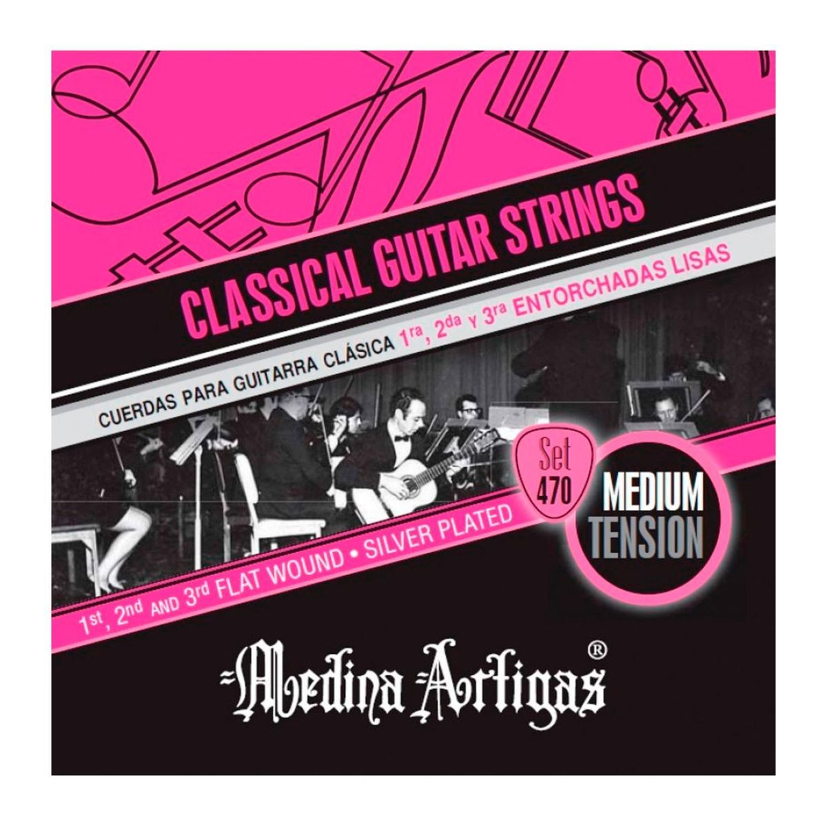 MEDINA ARTIGAS - Set de Cuerdas Nylon Guitarra Clásica Medina Artigas SET 470
