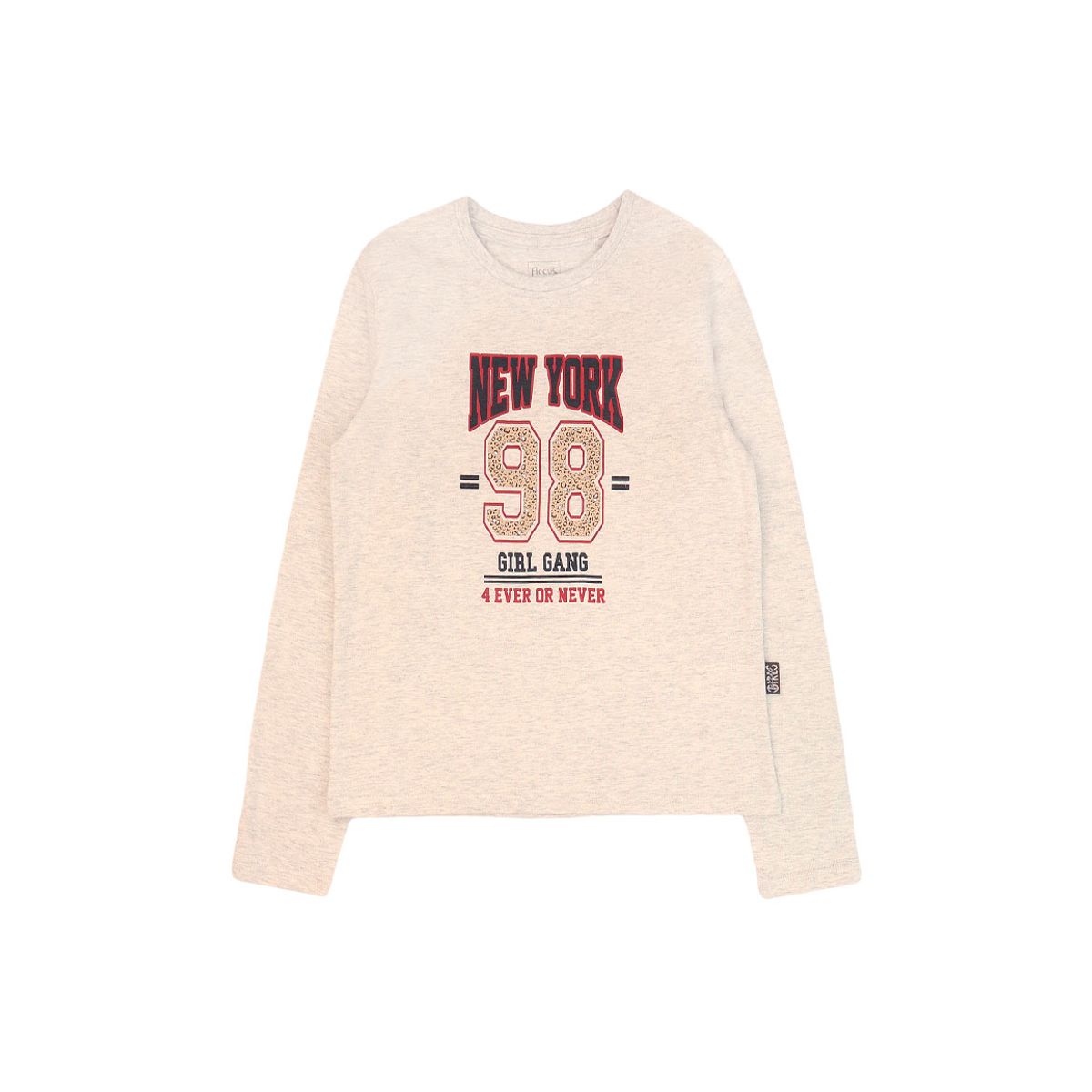 FICCUS - Polera Niña Squad 2620353 Gris Melange Ficcus