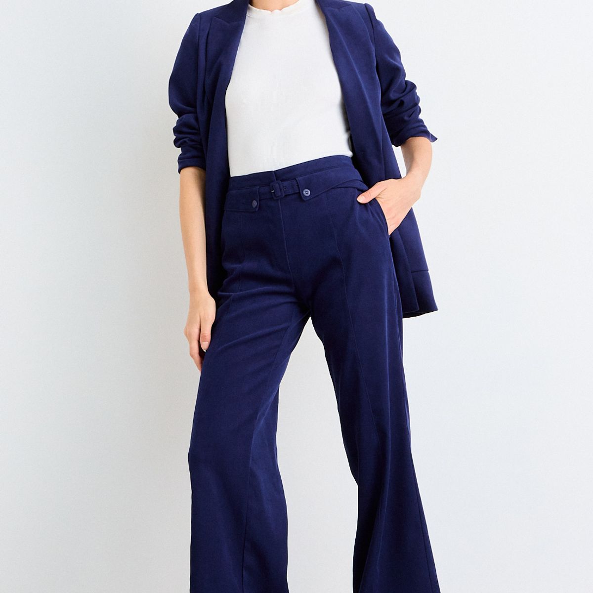 IO - Pantalon Liso Mujer Azul Io