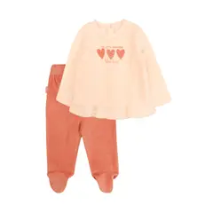 FICCUS - Conjunto Niña Heart 2620124 Naranjo Claro