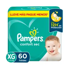 PAMPERS - Pañal Confort Sec XG x 60 Ud