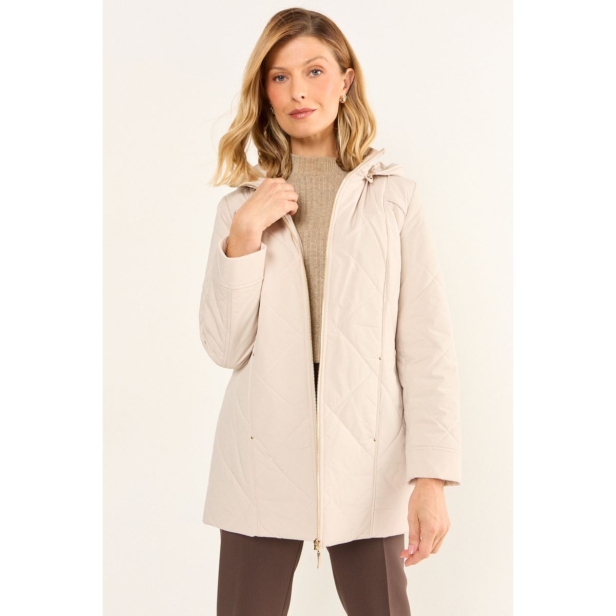 MA GRIFFE - Parka Lisa Mujer Beige Magriffe