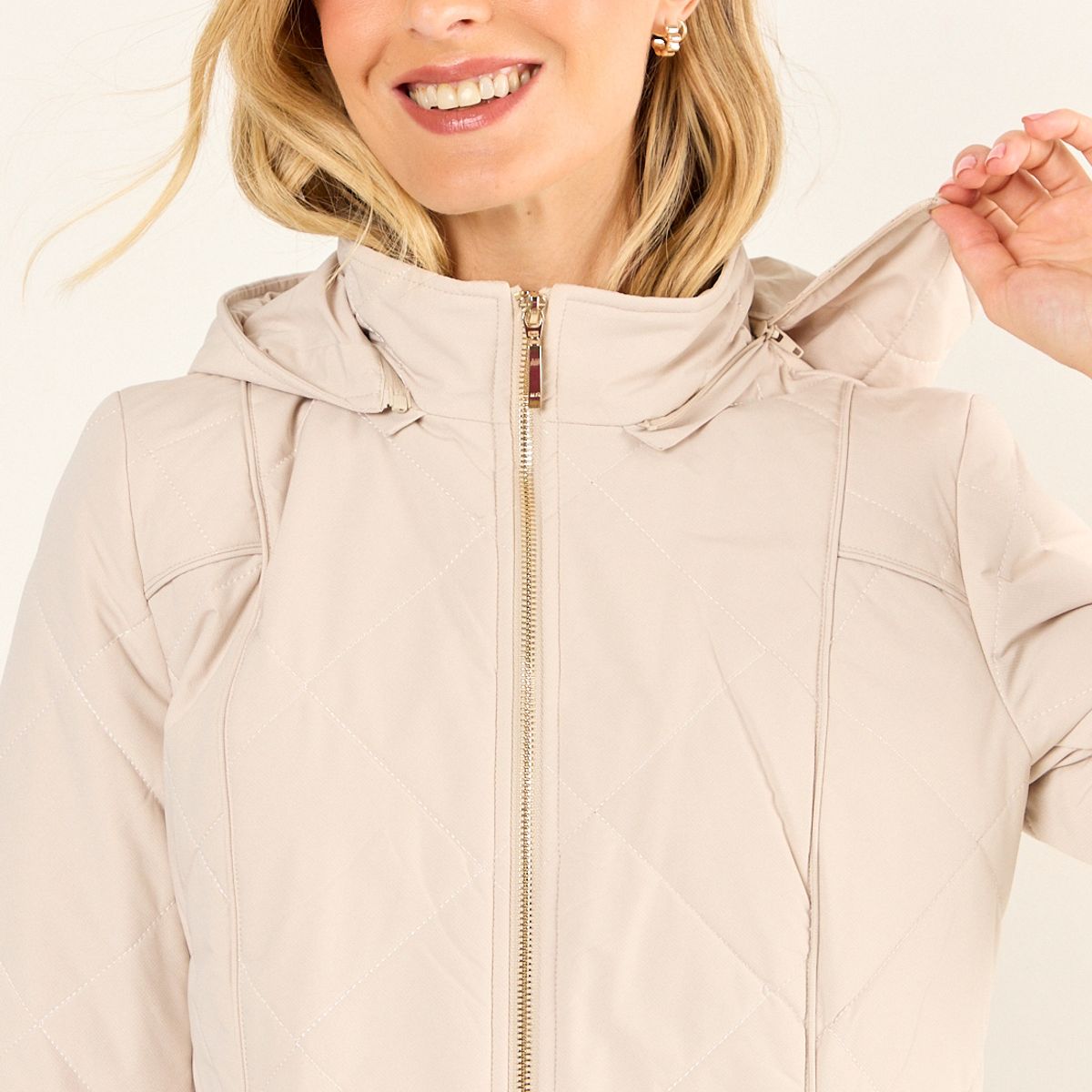 MA GRIFFE - Parka Lisa Mujer Beige Magriffe