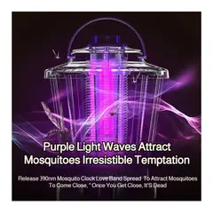 GENERICO - Lámpara Eléctrica Anti Mosquitos UV Negra