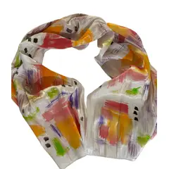 AMG ACCESORIOS - PAÑUELO DE SEDA CON VISCOSA HECHO A MANO DISEÑO EXCLUSIVO