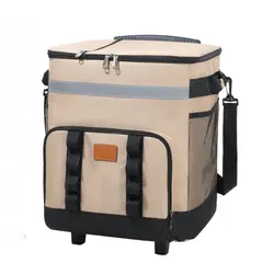 CRUSEC - Bolso Cooler Portátil Con Ruedas Térmico Para Picnic