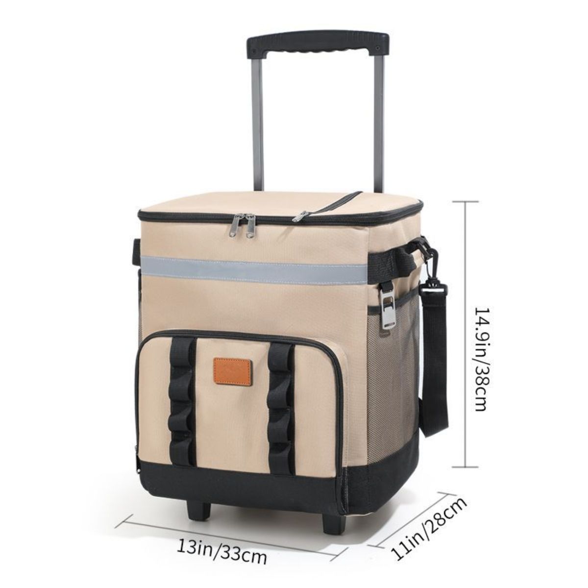 CRUSEC - Bolso Cooler Portátil Con Ruedas Térmico Para Picnic