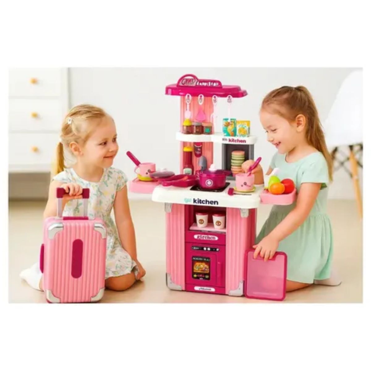 GENERICO - Cocina De Juguete 3 En 1 Para Niñas Maletica