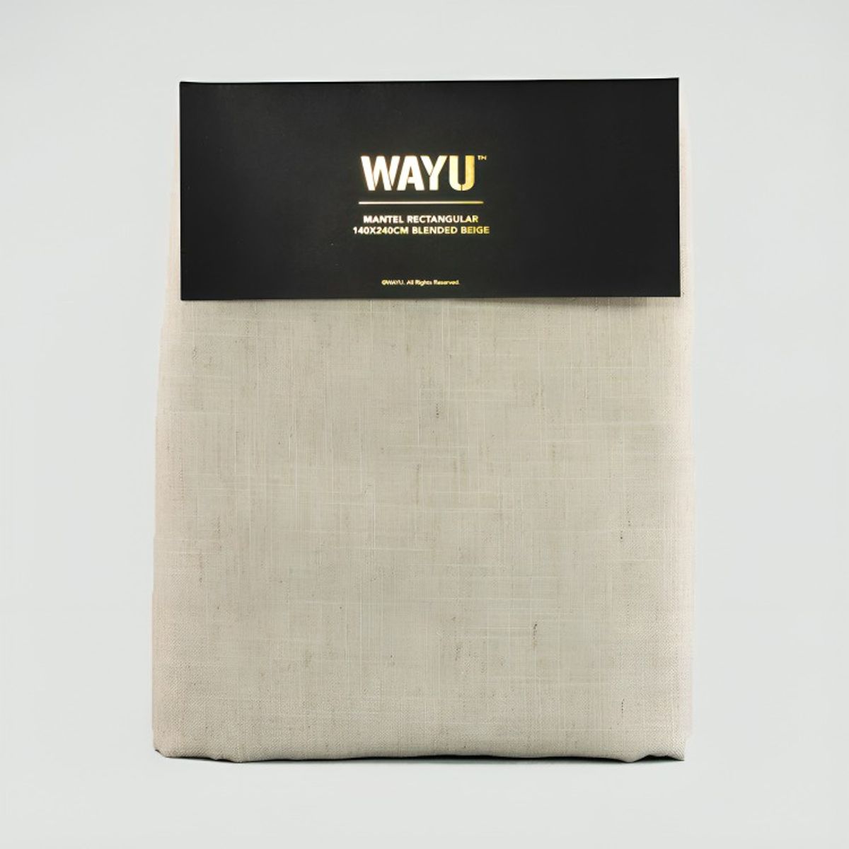 WAYU - MANTEL RECTANGULAR 140 X 240CM LINO BLENDED BEIGE WAYU