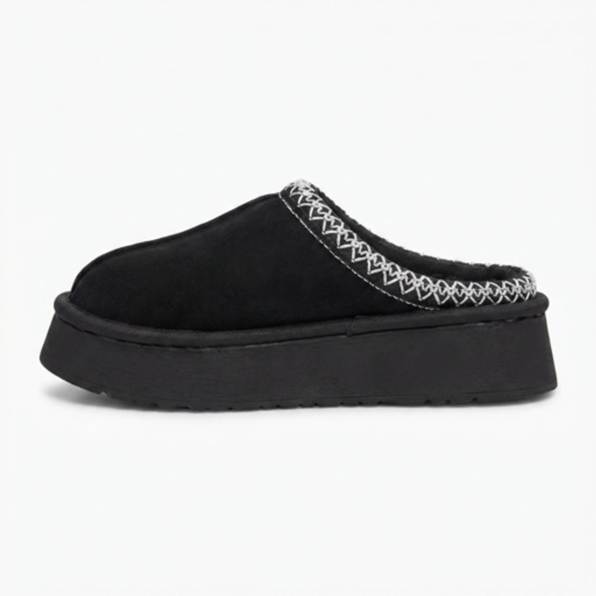 BOVINITA - Zueco Mujer Pantufla Chiporro Negro Liviana Caliente Comoda