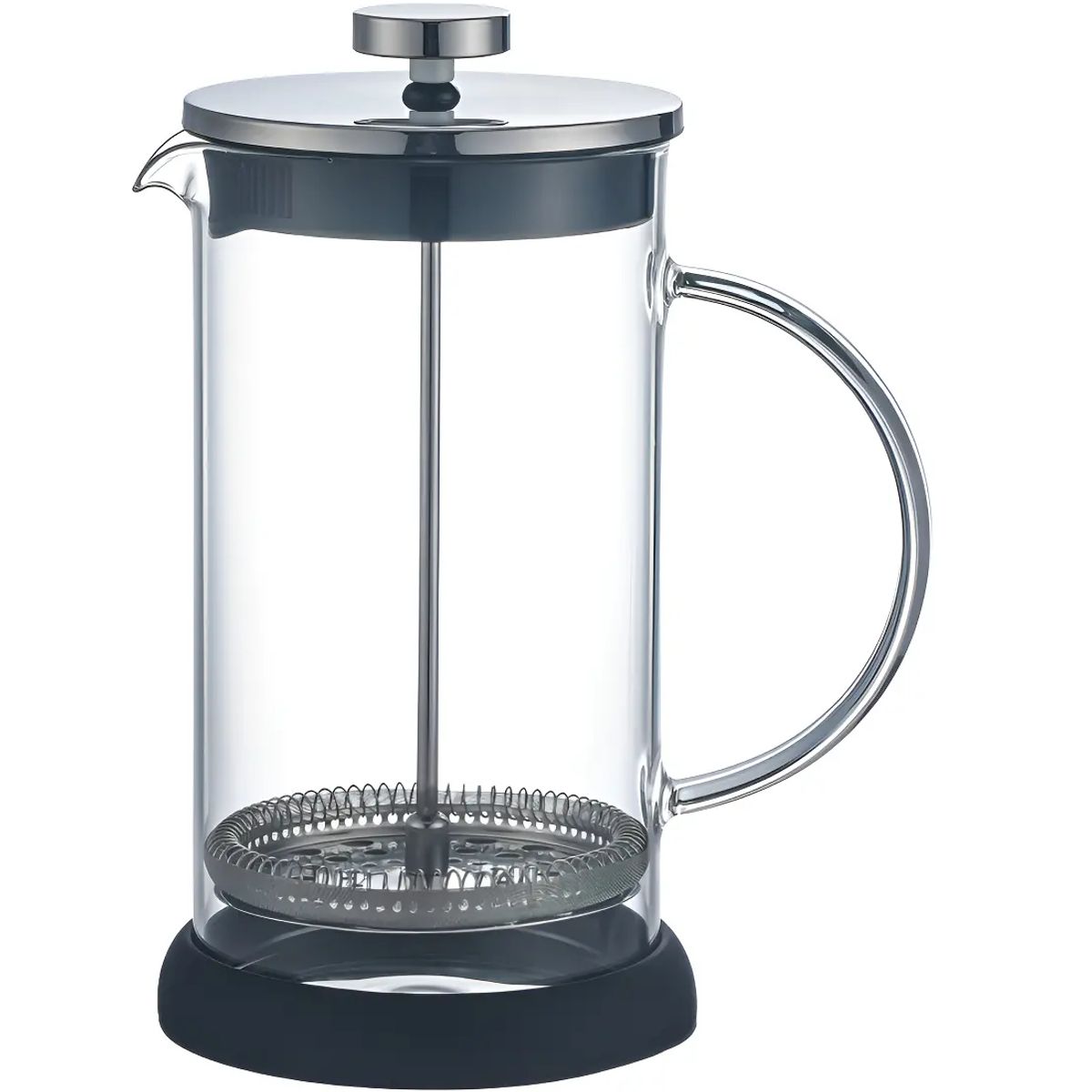 GENERICO - Cafetera Francesa 1L Vidrio Filtro Inoxidable Blanca