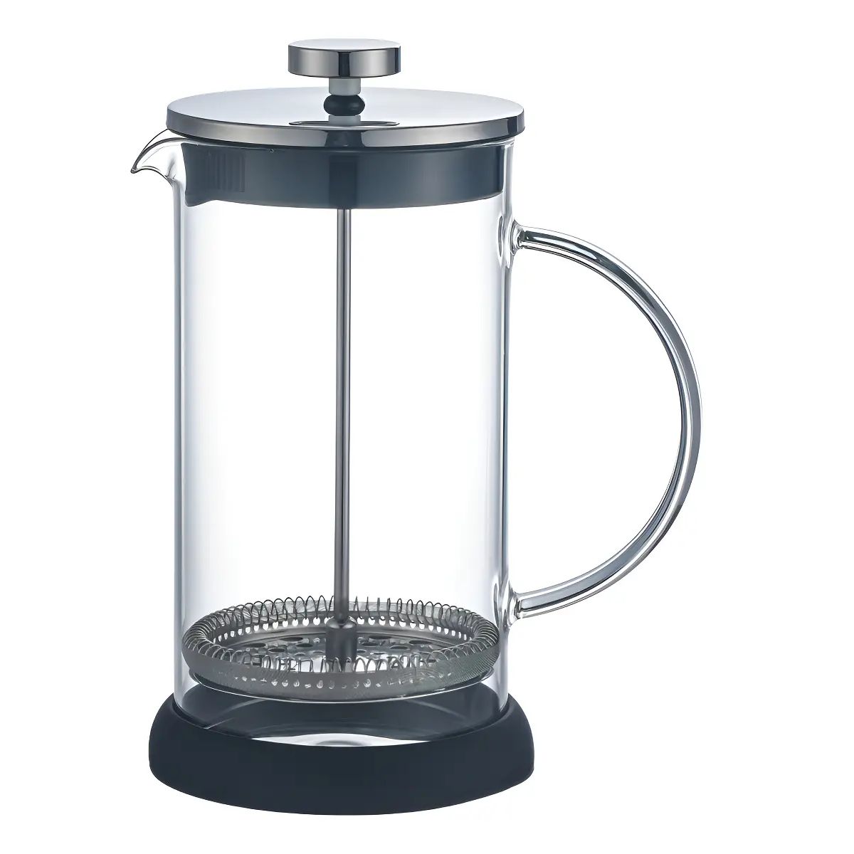 GENERICO - Cafetera Francesa 1L Vidrio Filtro Inoxidable Blanca