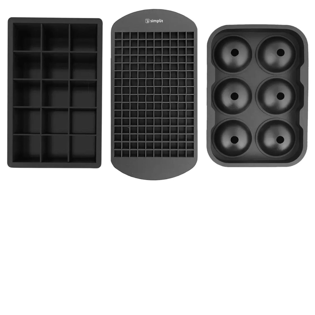 GENERICO - Pack 3 Cubetas Silicona Simplit Color Negro