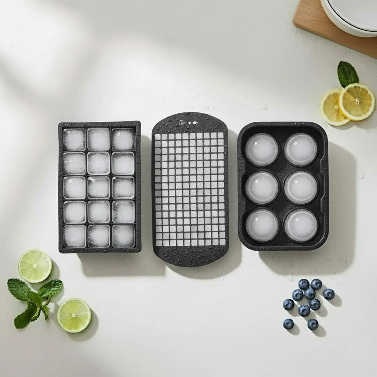 GENERICO - Pack 3 Cubetas Silicona Simplit Color Negro