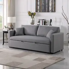 NOVAHUS - Sofá Cama Nolan 3 Cuerpos 86x193x84 cm Gris