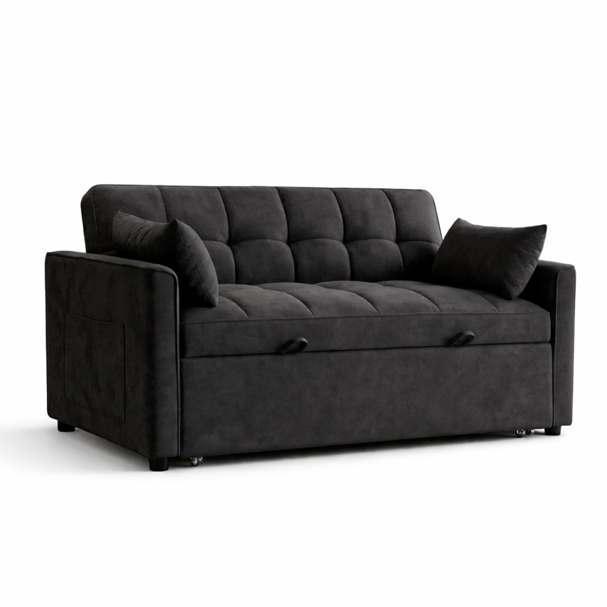 NOVAHUS - Sofá cama 77x135x93 cm Negro