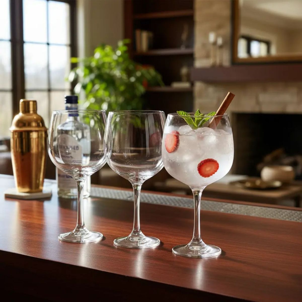 CRISTAR - Set 3 Copas Copones Gin Ginebra 657ml Cristar Vidrio
