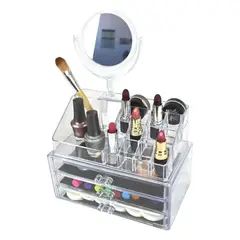 GENERICO - Estuche de almacenamiento de cosméticos acrílico transparente organizador de maquillaje