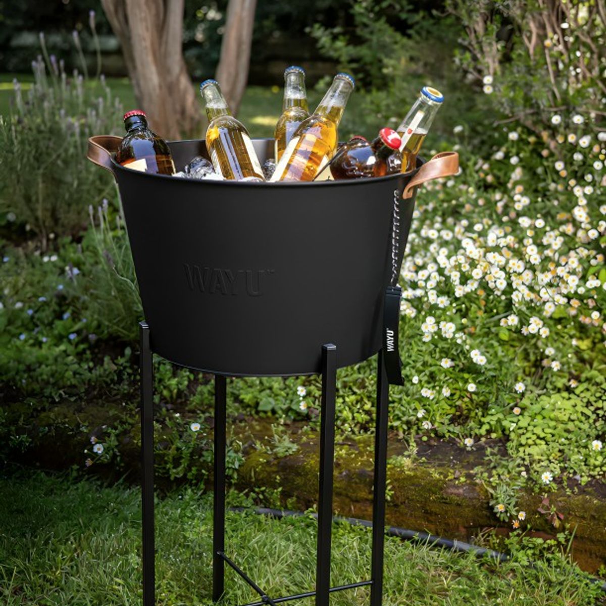 WAYU - HIELERA METALICA RACK + ABRIDOR CERVEZA WAYU