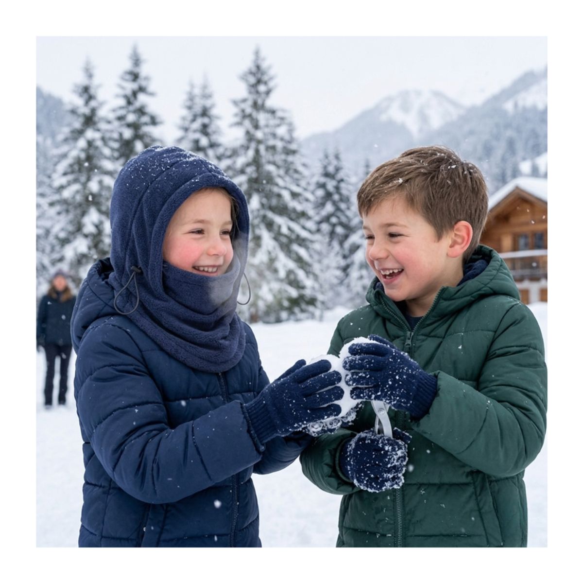 EKOL TACTICA MILITAR - Set Invierno Infantil Gorro Pasamontaña + Guantes De Lana