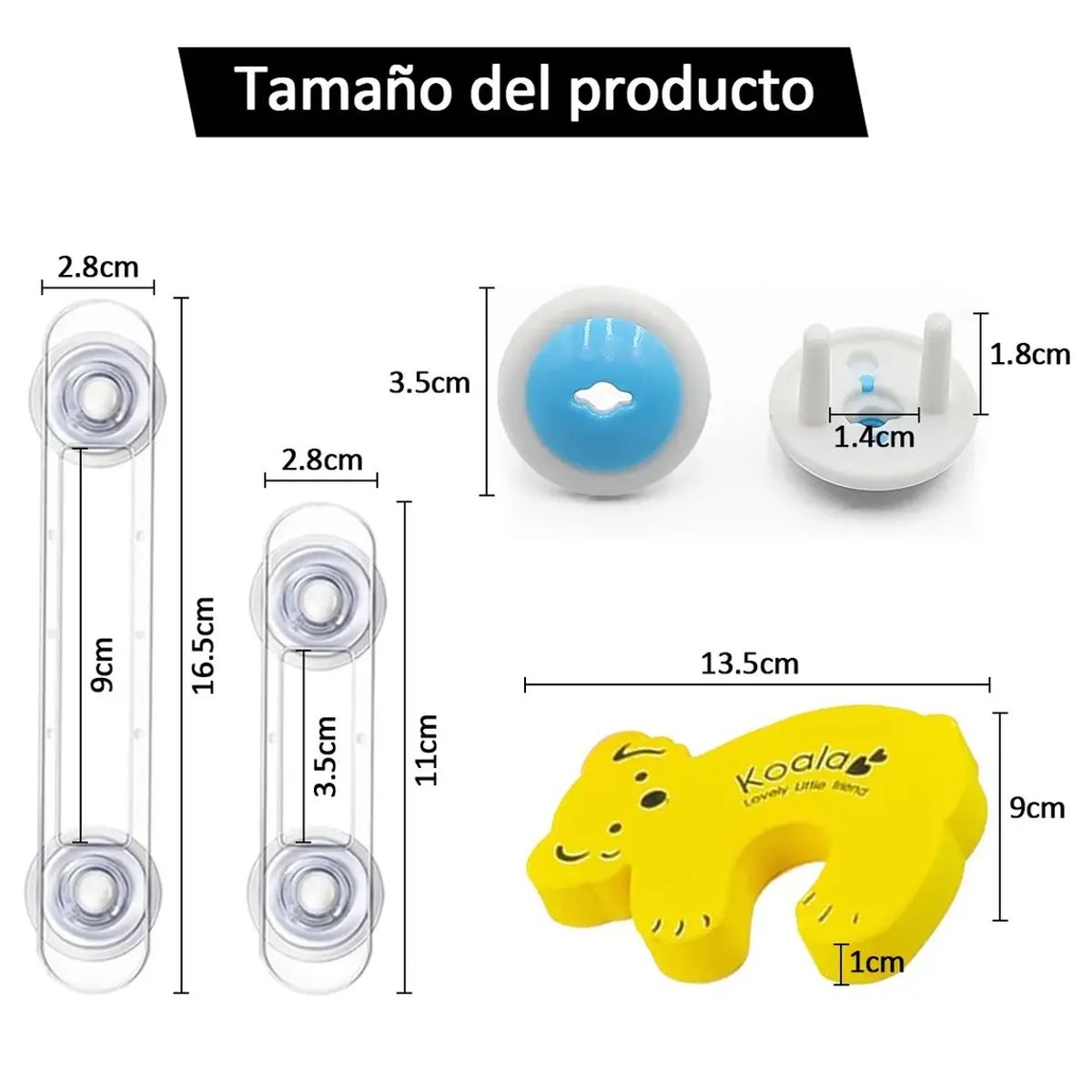 GENERICO - Set 32 Seguridad Del Bebe Seguros Puertas Y Cajones Proteger