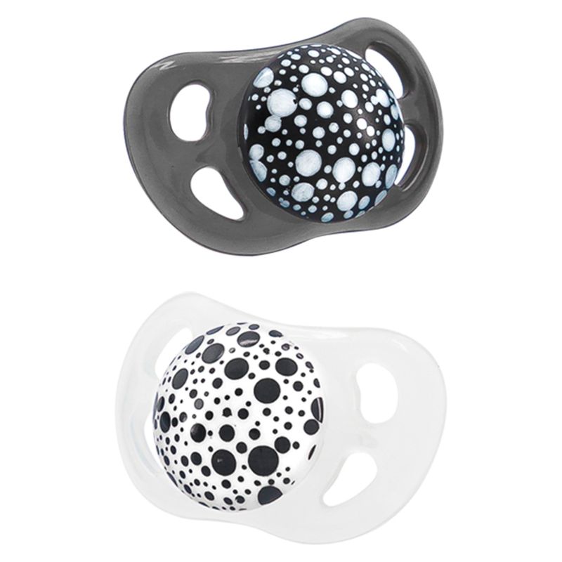 TWISTSHAKE - Chupetes 0-6M 2 Uns Negro / Blanco Twistshake